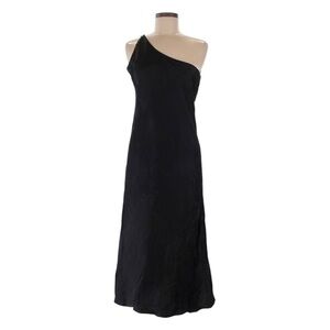 Third Form Crush Bias One Shoulder Midi Dress Black Designer US 8 AU 12 NWT